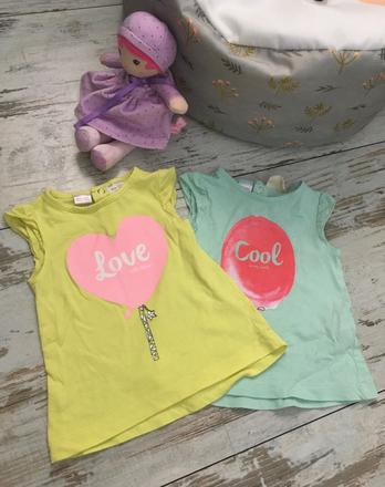 2x tričko/tunika, zara,68