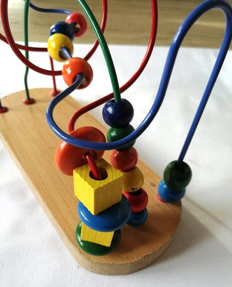 Labyrint s korálkami 2 x hruba mototika bábätka,