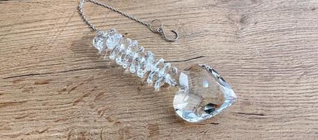 Srdce závesené - sklo, 