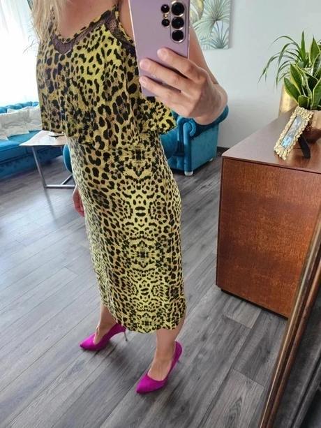 Leopardie šaty, river island,s