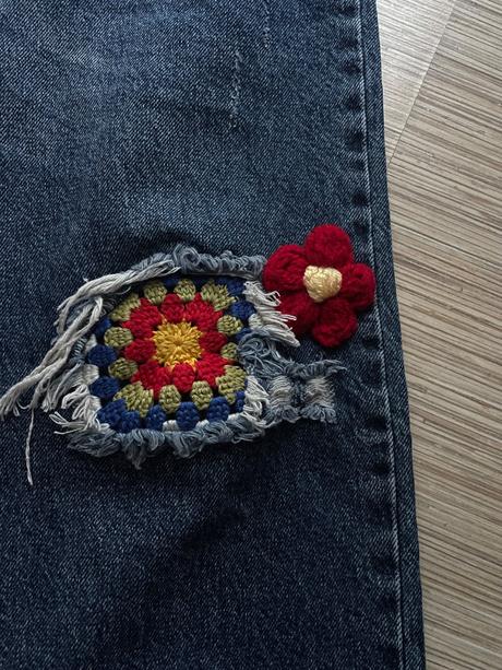 Modre siroke rifle s kvetinkami its basic, 36