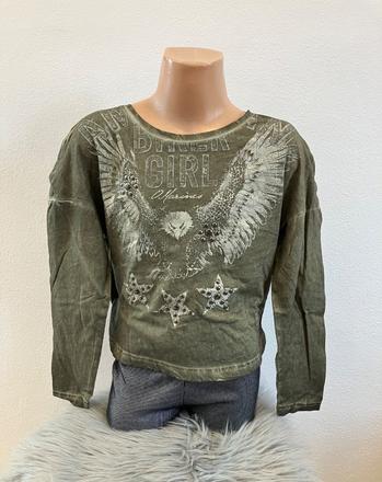 Dievčenské tričko s potlačou khaki (8 r.), original marines,128