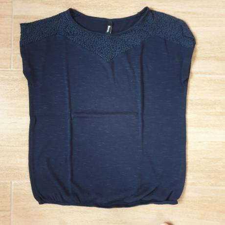 Tričko úpletové tmavomodré flame, m