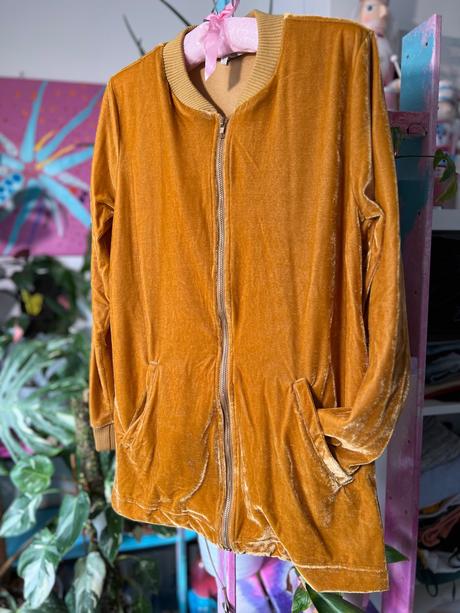 Dlhšia mikina na zips, xs