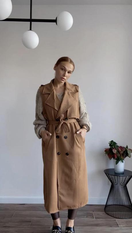 Dámska dlhá vesta,