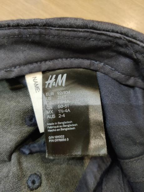 Tmavomodrá siltovka, h&m,92