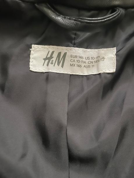 Bunda koženné hviezda 10-11 rokov, h&m,146