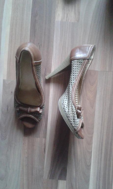 Hnede lodičky s pletencom, 36