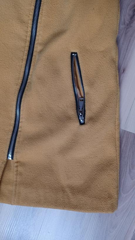 Prechodný horčicový kabát, s