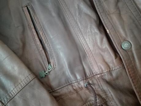 Retro kožená bunda, l