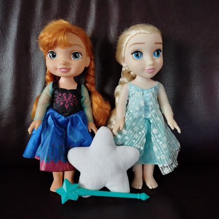 Veľké bábiky anna a elsa - originál disney, 