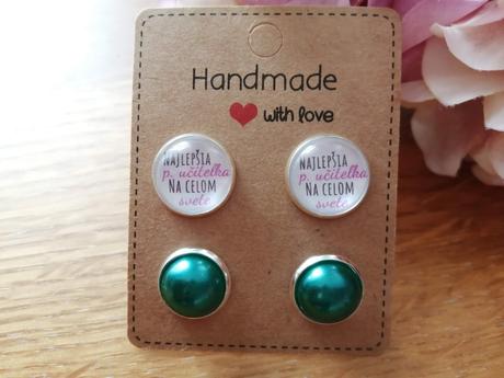 Náušnice napichovačky najlepšej pani učiteľke, 