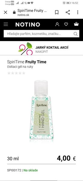 Poznáte tento gél niekto?? SpiriTime Fruity Time