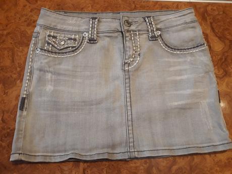 Riflová minisukňa, 36