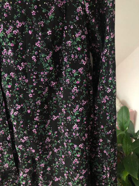 Kvetinkové šaty/ čierne jarné šaty kvetinove, xs