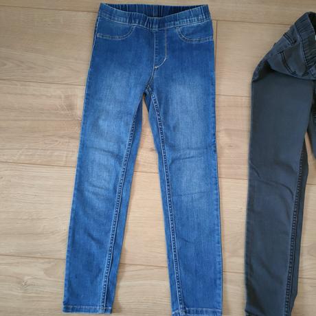 Riflové legíny h&m, mäkkučké, 2kusy, veľ.116, h&m,116