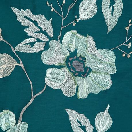 Saténové obliečky 200x220 haft 06 petrolejová,