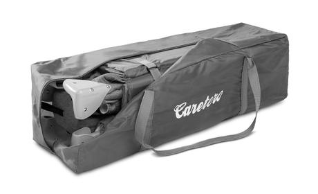 Caretero cestovná postieľka basic plus grey, šírka (cm): 60,dĺžka (cm): 120