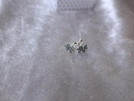 Strieborné puzetové náušnice puzzle,