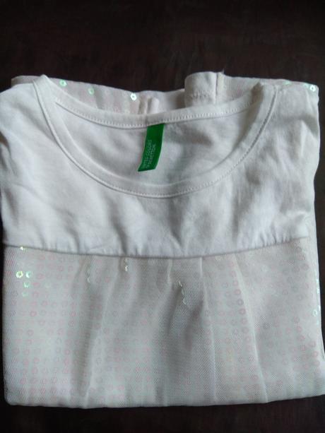 Tričko s flitrami, benetton,98