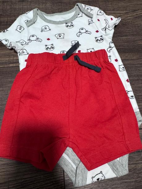 Letný set body a kraťasy 3m 6m, 68