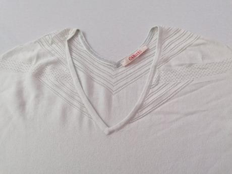 Biely svetrík, camaieu,xs