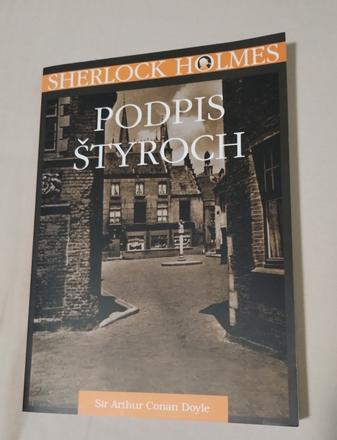 Dvojjazyčná kniha podpis štyroch, sherlock holmes, 