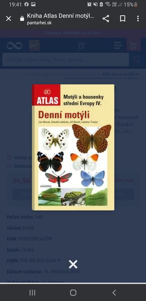 Kde zoženiem knihu Denní motýli?