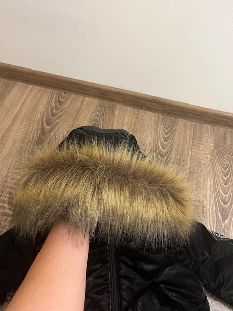 Zimná bunda imitácia zamatu, 128