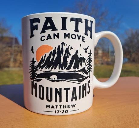 Keramický hrnček biely viera (h22),