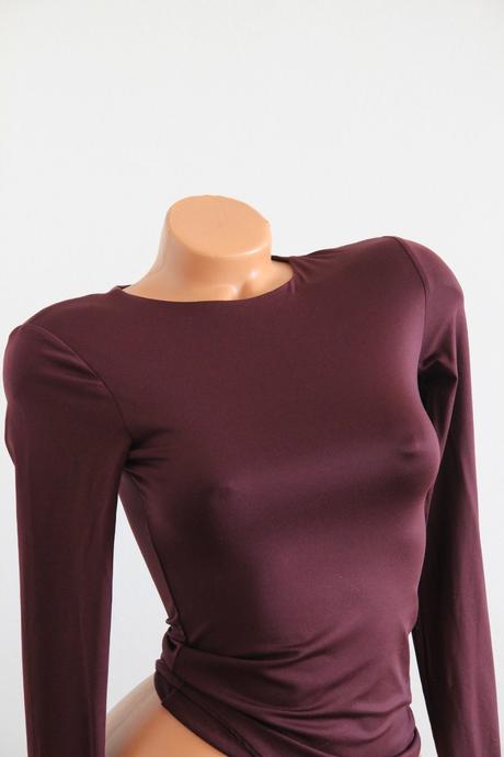 Bordový elastický body top, xs, xs