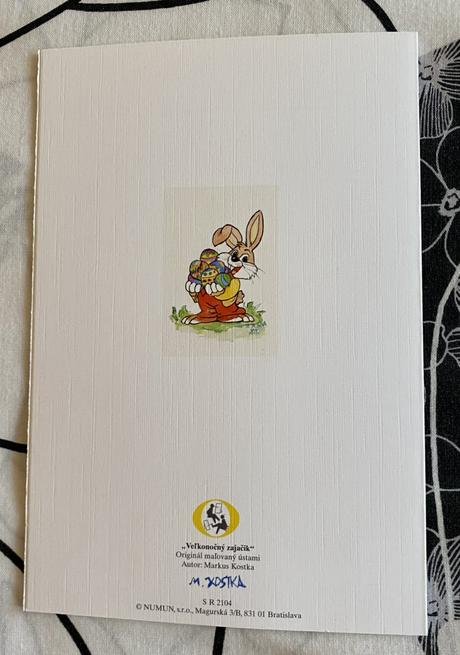 Pohľadnice s obálkou - veľká noc, jar - zajkovia,