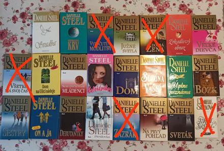 Predám knihy danielle steel-,