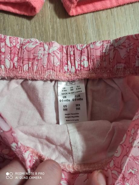 Dievčenské kraťasy 6-9 mesiacov, f&f,74
