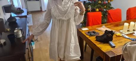 Biele bluzkove saty pritchet, m