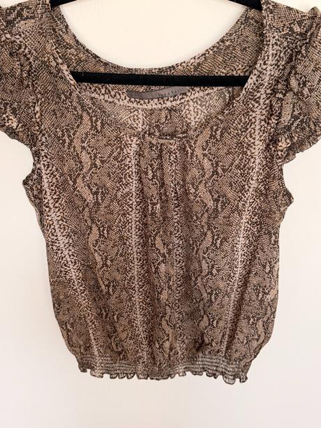 Zara basic dámska blúzka s hadím vzorom, zara,m