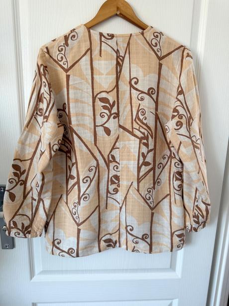 Vintage ľanová bunda caroline rohmer secesný štý, l