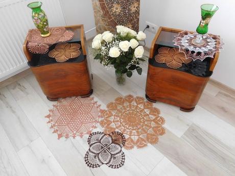 Háčkované hnedé, 