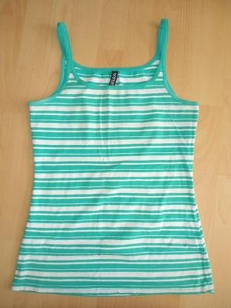 Bielo-zelene tielko / tricko, l