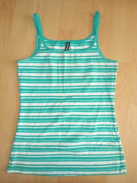 Bielo-zelene tielko / tricko, l