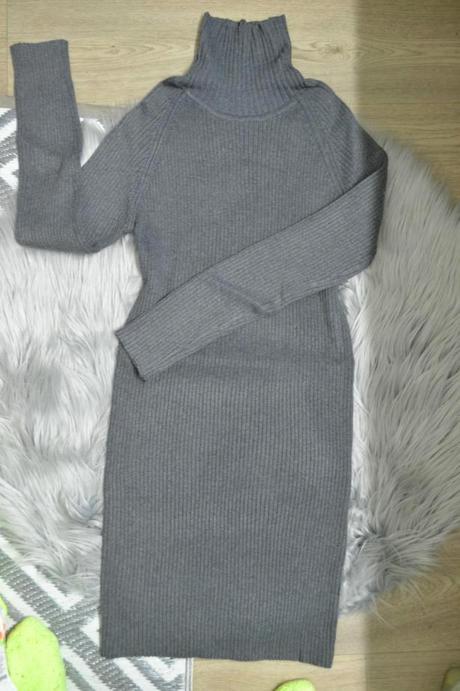 Vrúbkované pružné šaty z úpletu xs/m, m