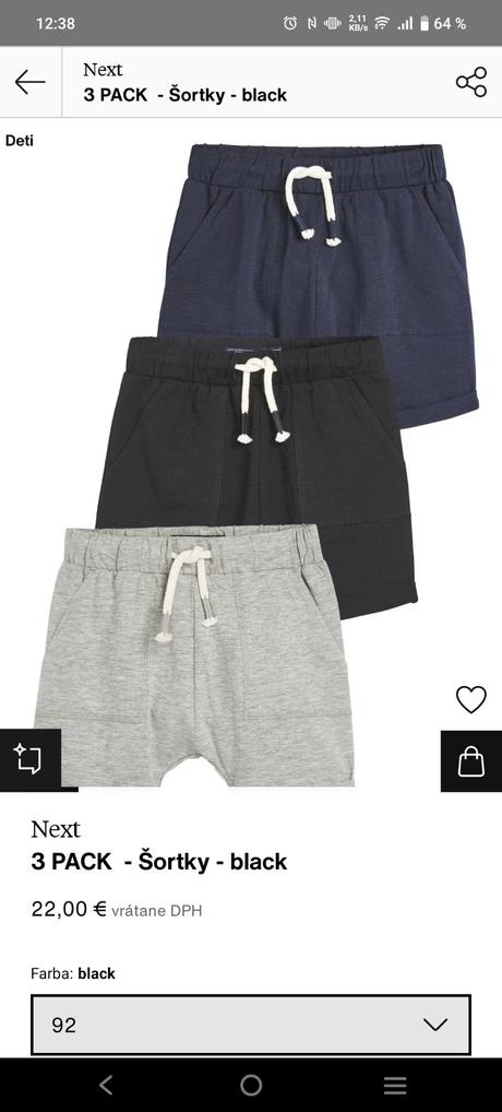 Šortky next, next,92