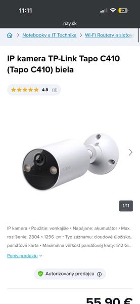 Recenzie na IP kameru TP-Link Tapo C410. Vaše skúsenosti?