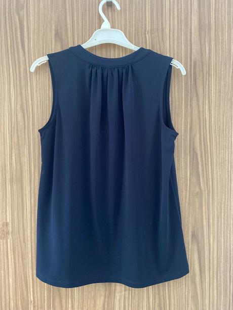Tmavomodrá blúzka bez rukávov, h&m,xs