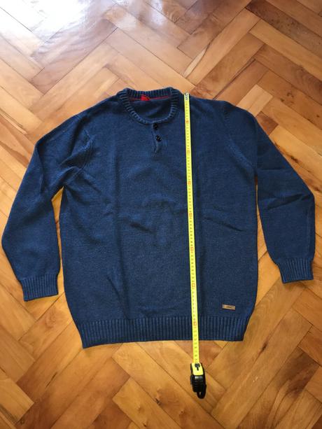 Tmavomodrý pánsky pulóver , sveter - s. oliver, s.oliver,xl