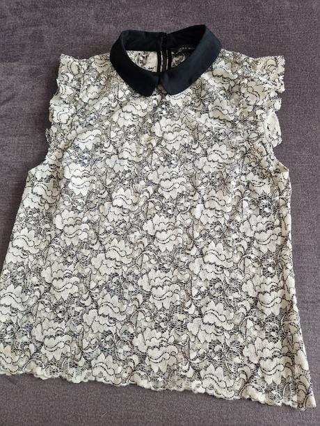 Zara - čipkovaný top 2+1 zadarmo, zara,s