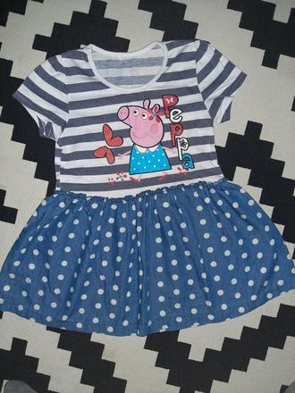 Rozkošné šatičky peppa pig na 5-8r., 128