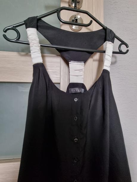 Čierno-biele tielko koton, l