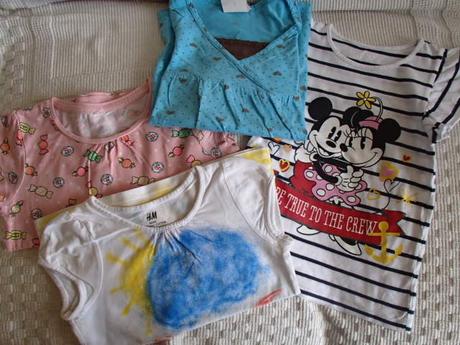 3x dievčenské tričko s kr.rukávom v.110/116, h&m,110