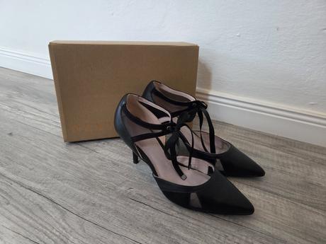 Kožené lodičky s mašĺou, next,41